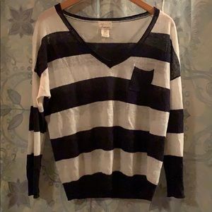 Navy Blue and White sweater